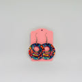 Boucles d’oreilles créoles fleurs tropicales