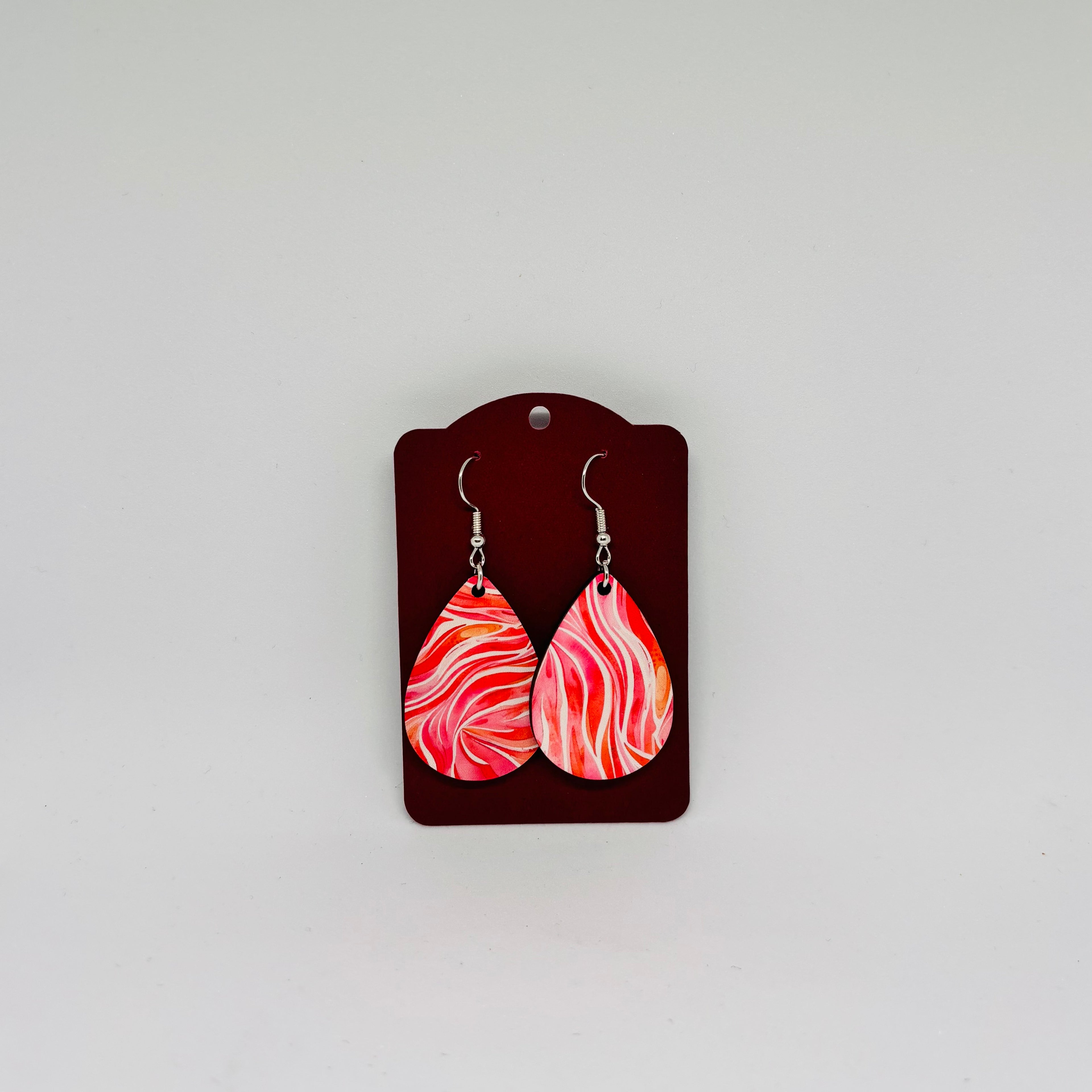 Boucles d’oreilles gouttes corail