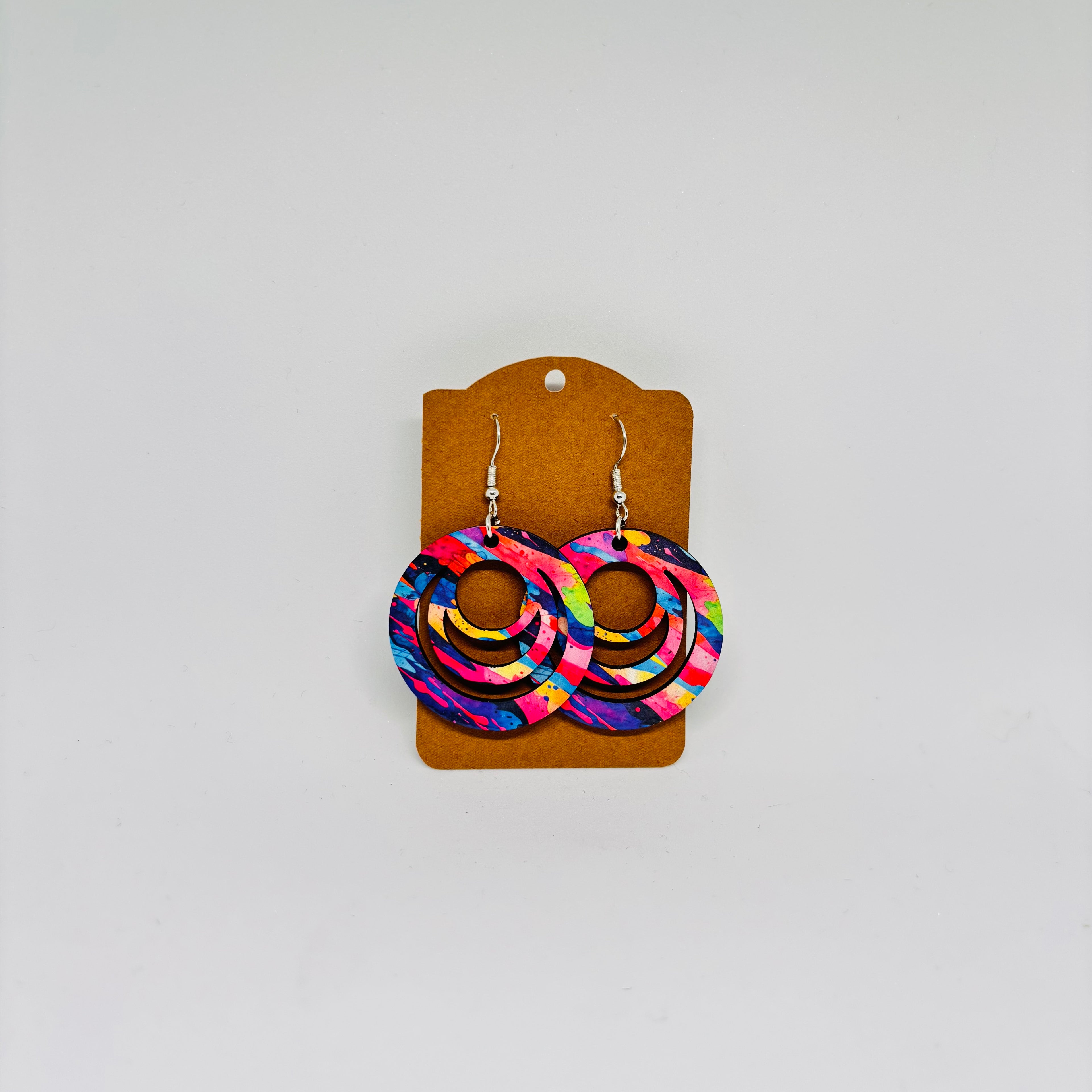 Boucles d’oreilles créoles néon