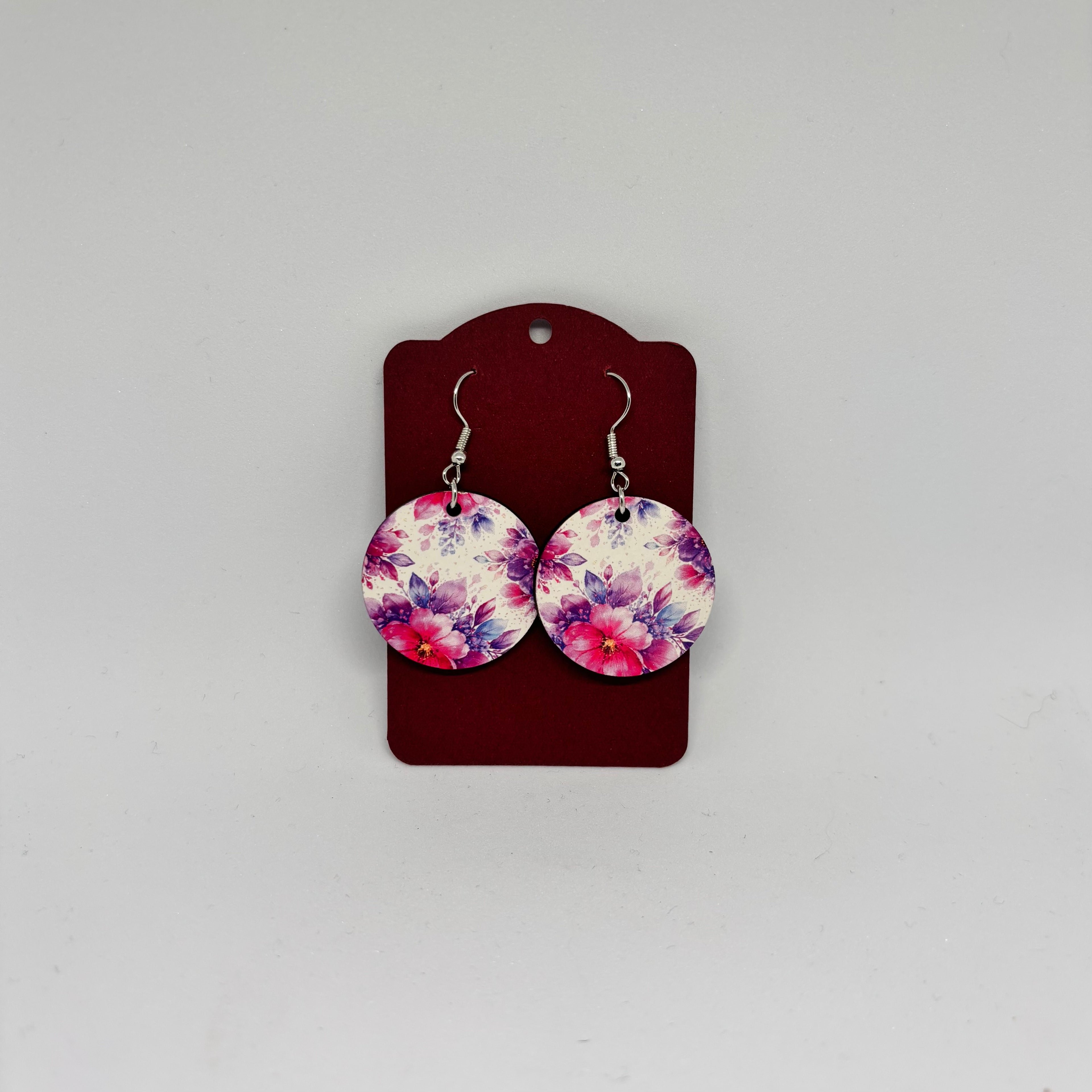 Boucles d’oreilles jardin aquarelle