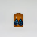 Boucles d’oreilles gouttes bleu et or