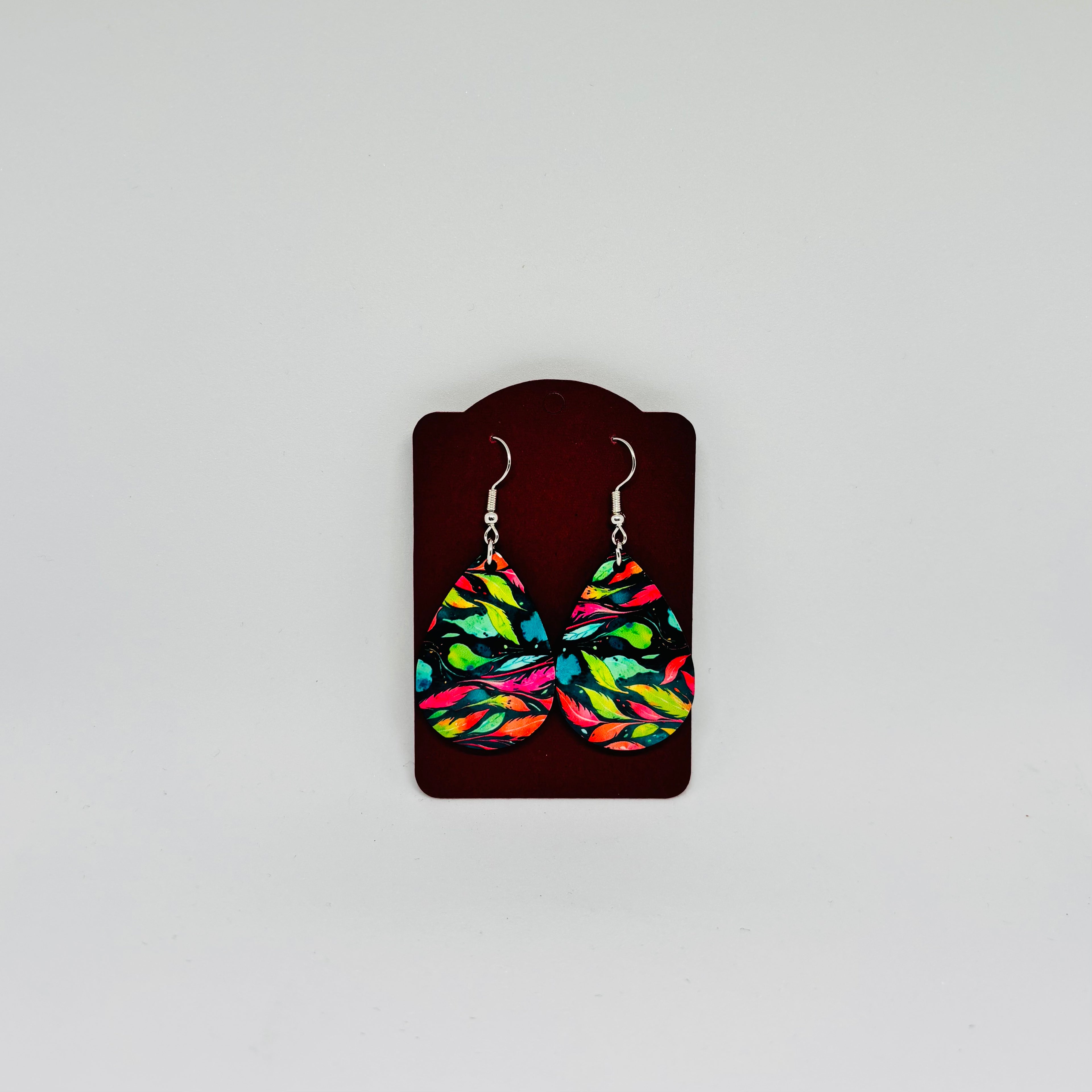 Boucles d’oreilles gouttes multicolores