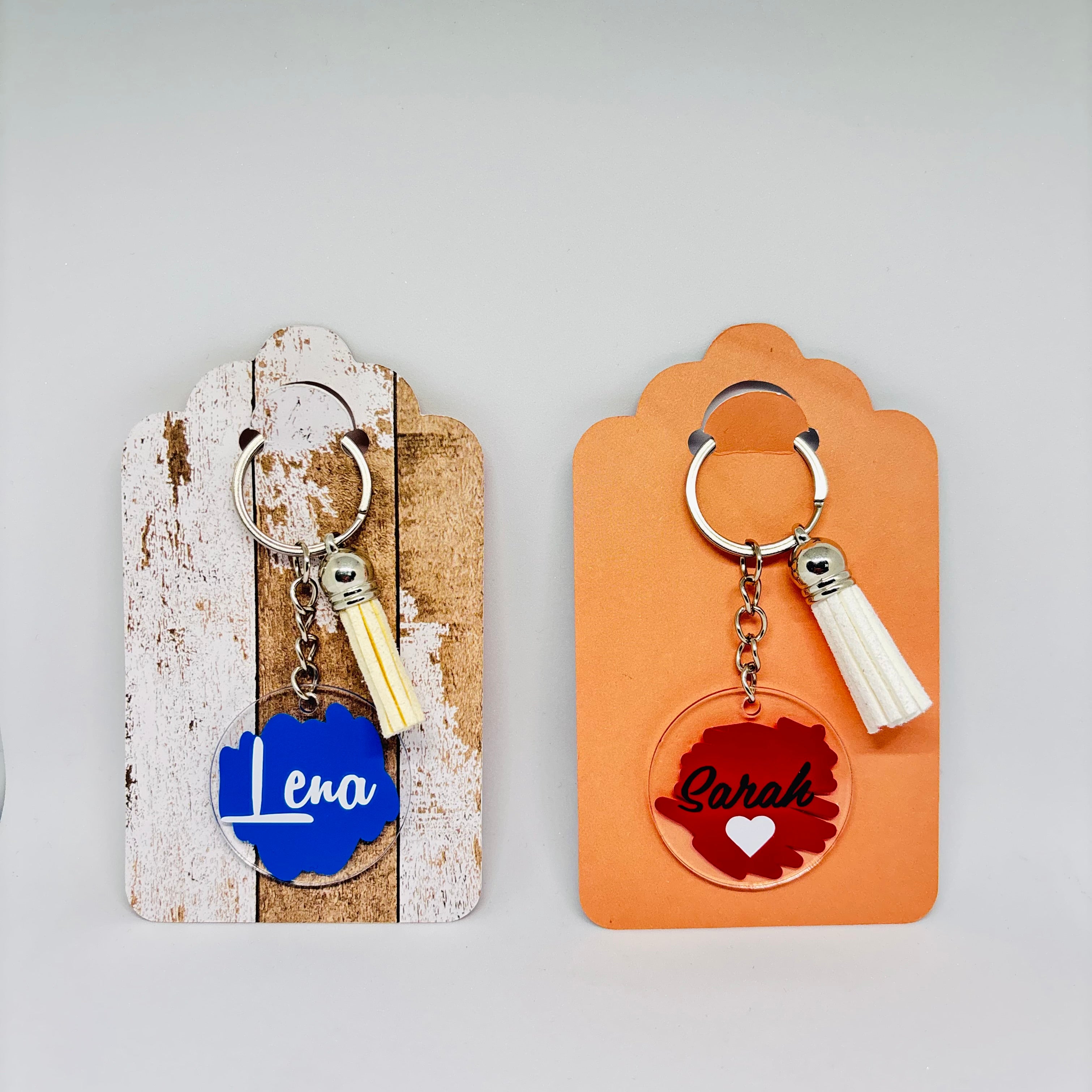 Porte-clés personnalisable (fond de couleur)