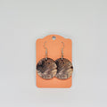 Boucles d'oreilles rondes - Effet Bois