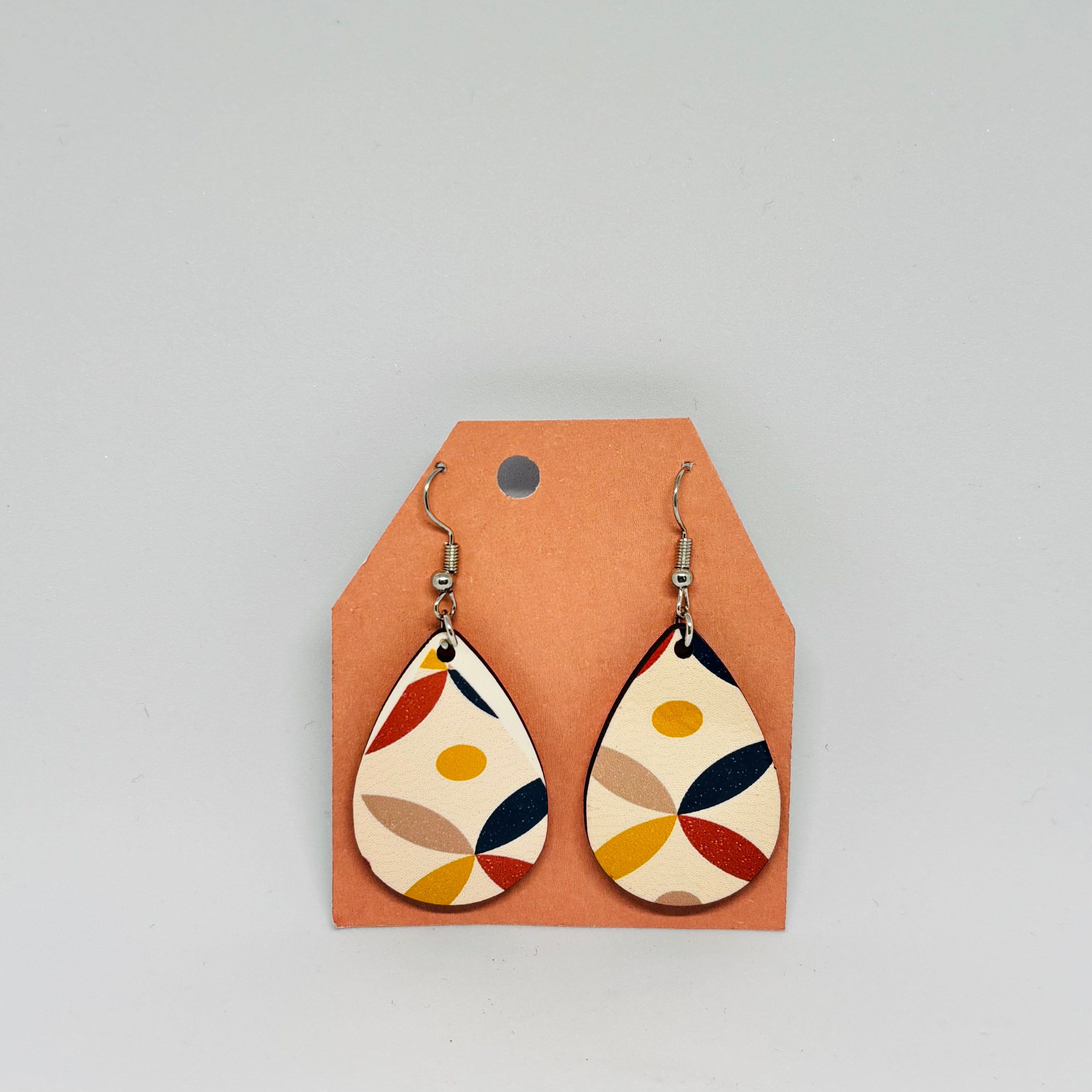 Boucles d’oreilles gouttes - motifs géométriques