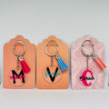 Porte-clés personnalisable (Lettre de fond)