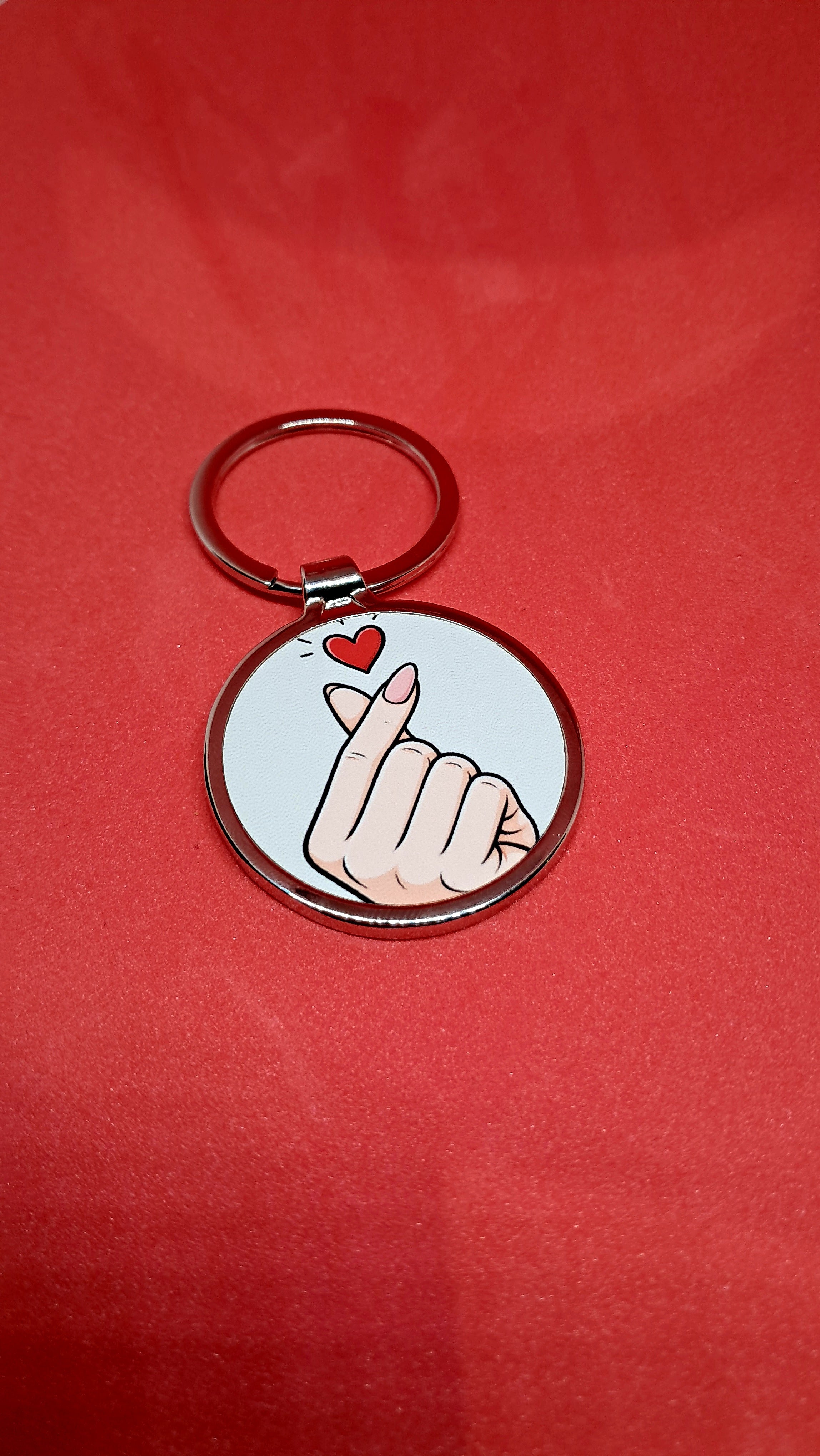 Porte-clés coeur coréen