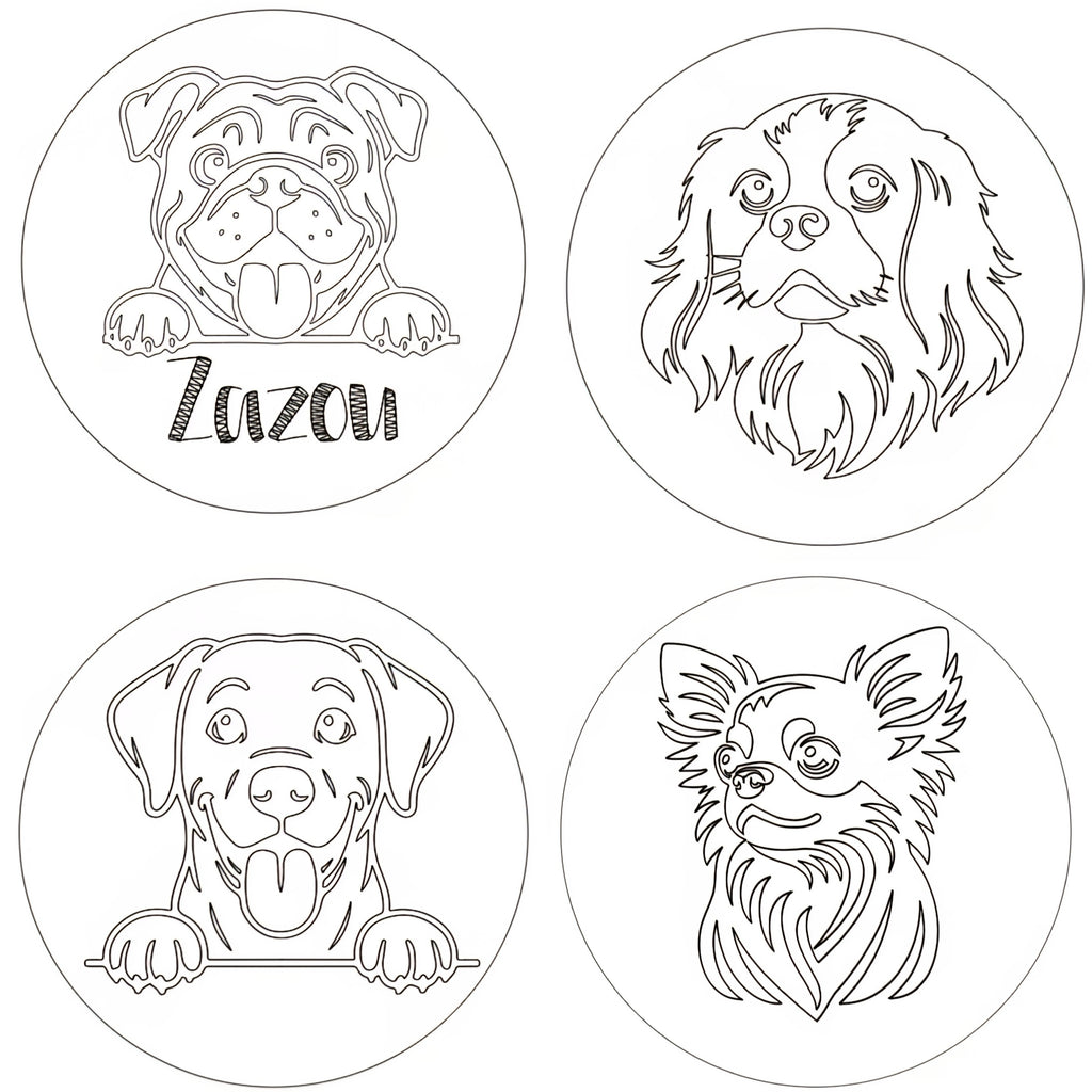 Porte-clés personnalisable gravé chien