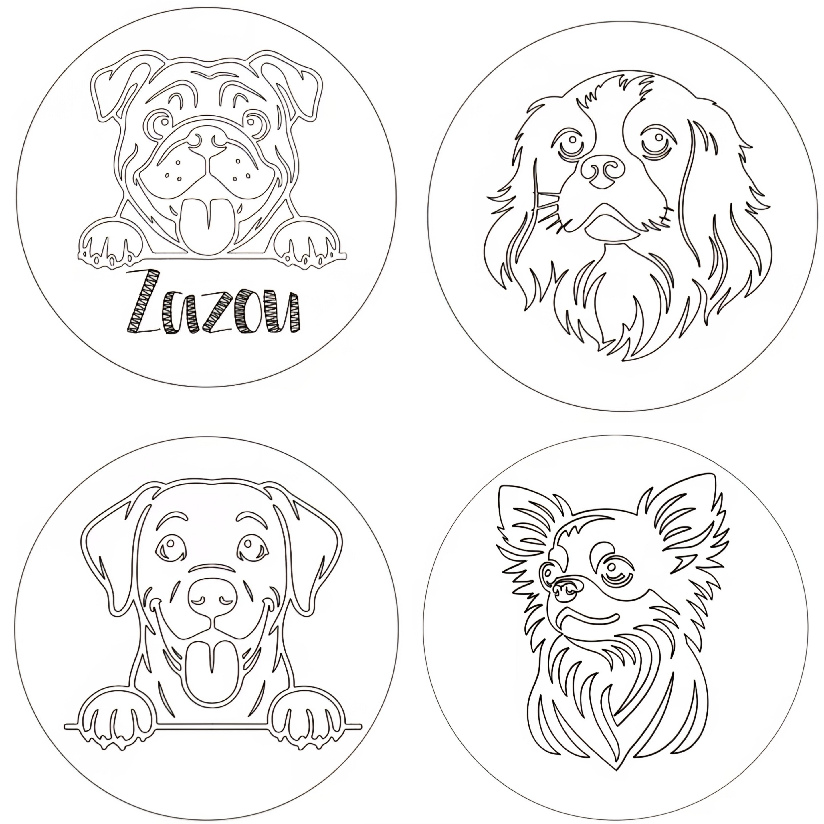 Porte-clés personnalisable gravé chien